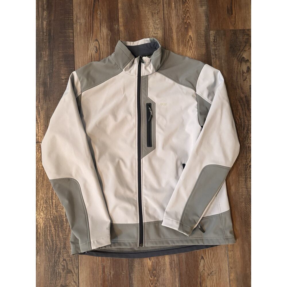 Koppen Jacket Men's Sz Large Gray Polyester Full Zip Lined Pockets Jacket
